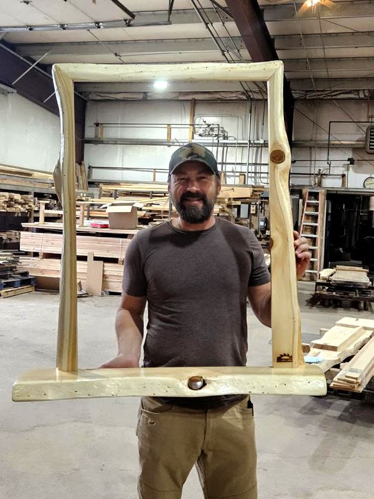 Custom Cedar Frame with Shelf