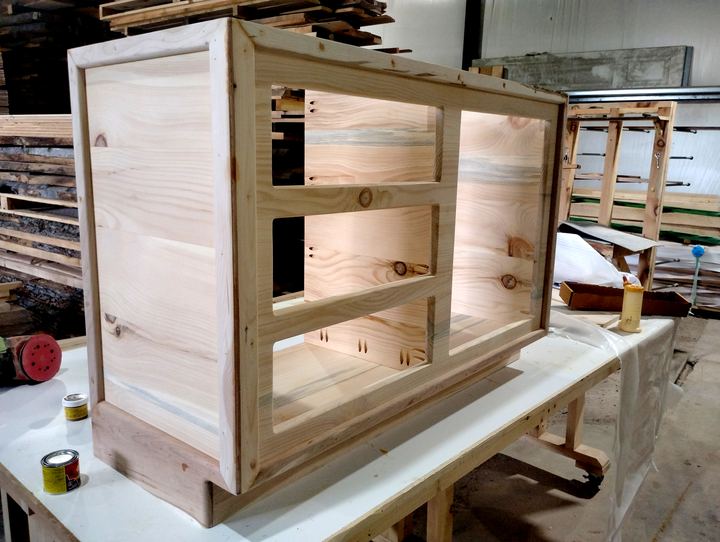 Cherry and Pine Vanity