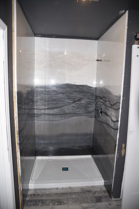 Poured Resin Shower