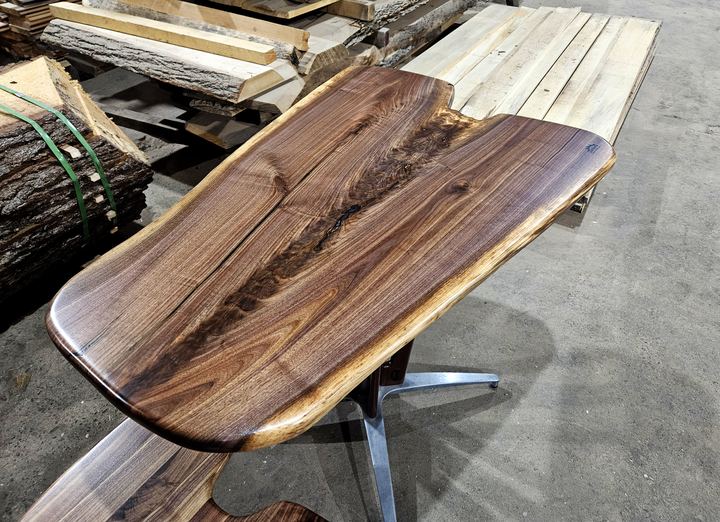 Walnut Live-Edge Slab Tabletop